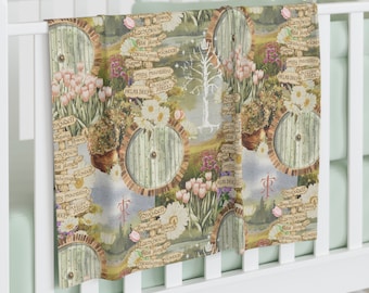 Spring Shire Baby Swaddle Blanket: Middle Earth Hobbitcore Wrap