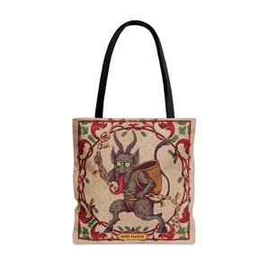 Krampus Holiday Tote Bag: Scary Christmas Shoulder Bag image 2