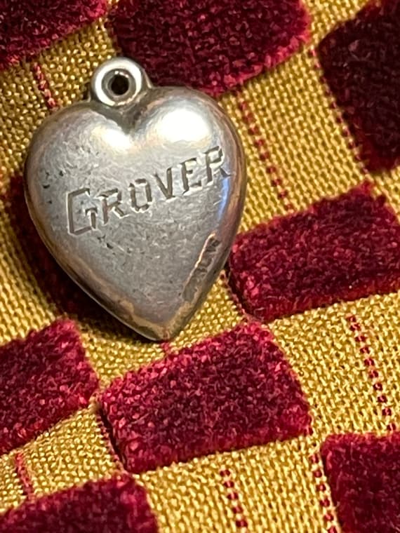 Vintage Puffy Heart Charm Grover