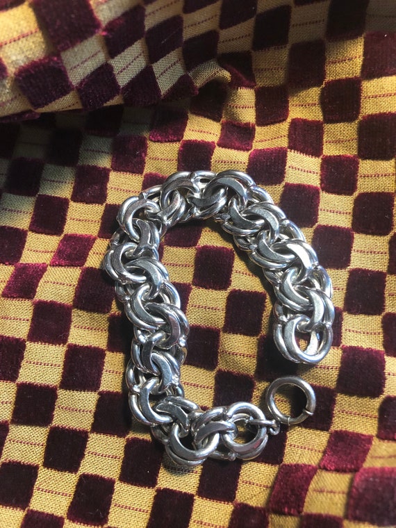 Mid Century Silver Starter Charm Bracelet
