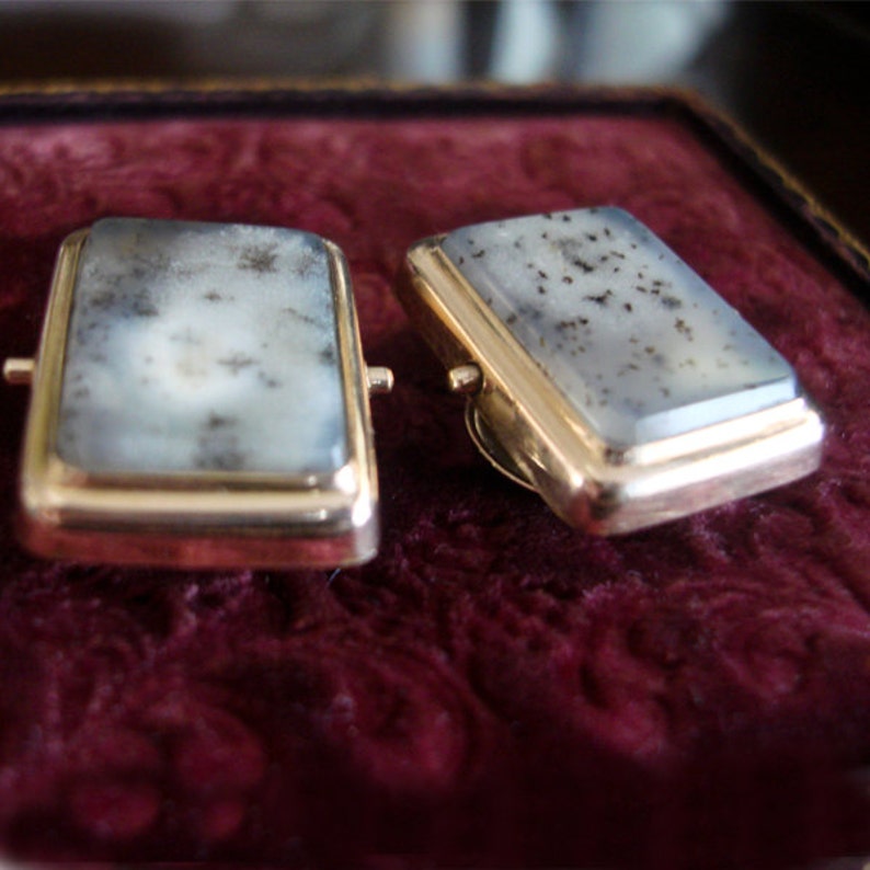 Moss AgateDendriteCufflinks Etsy