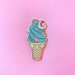 Moon & Stars 'Cosmic Crystal Dairy Free' Ice Cream Enamel Pin 