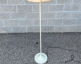 Vintage Mid Century Modern Cream Laurel Tulip Base Floor Lamp- With Original Shade