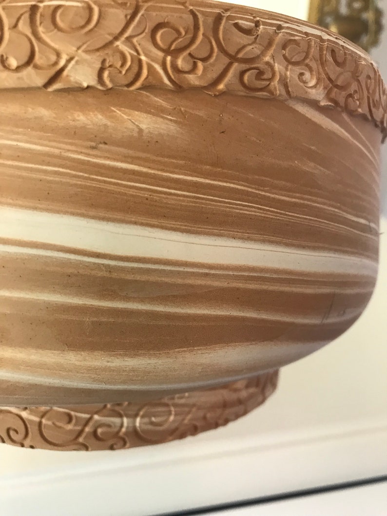 Vintage Mid Century Modern Italian Terracotta Planter Pottery Italy