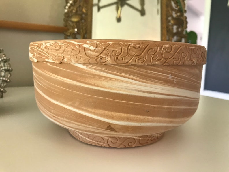 Vintage Mid Century Modern Italian Terracotta Planter Pottery Italy