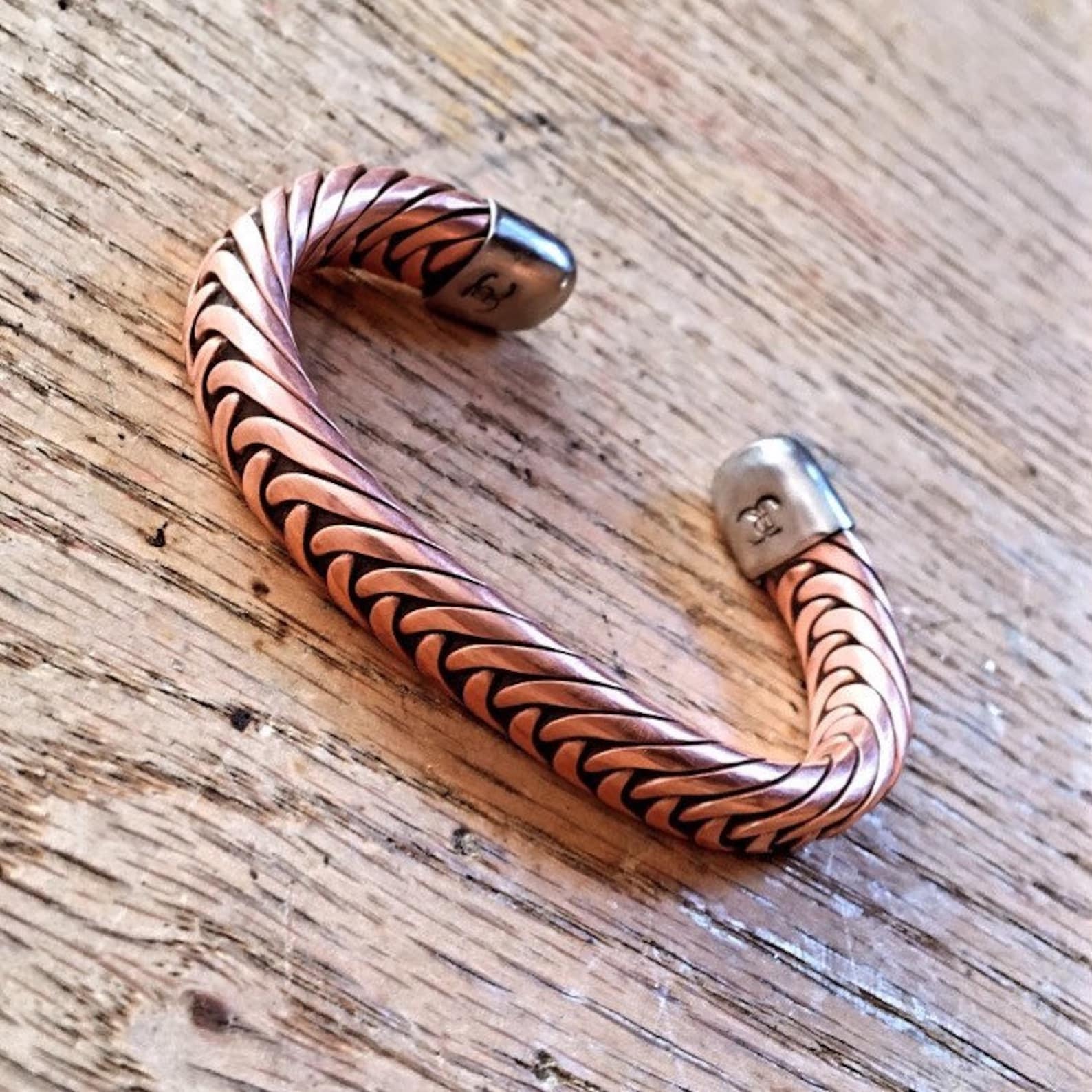 All Copper Weave Welder Bracelet Etsy