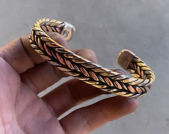 Bronze and Copper Welder Bracelet