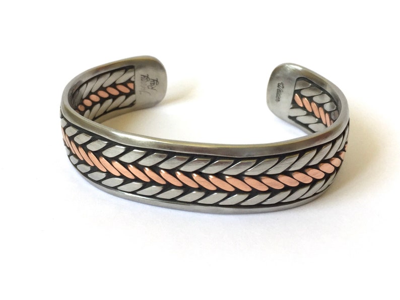 Solid Copper Center Welder Bracelet Etsy