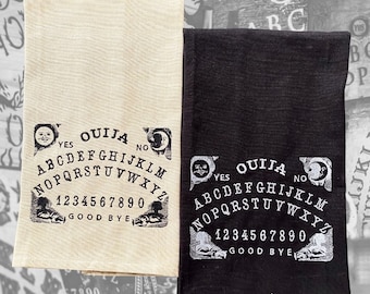Ouija Board Embroidered Tea Towel