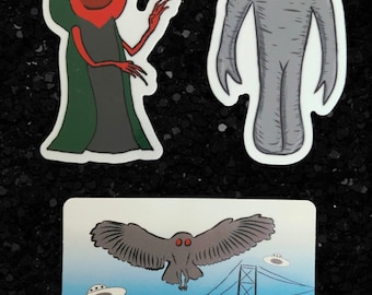 Cryptids from Space Sticker Set