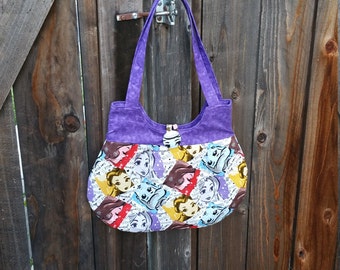 Dinsey Princess Handmade Tote Purple Purse