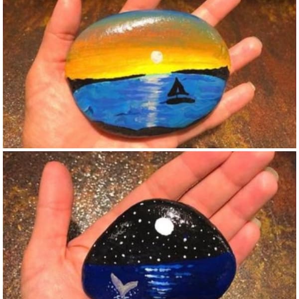 Beach Ocean Painted Rock