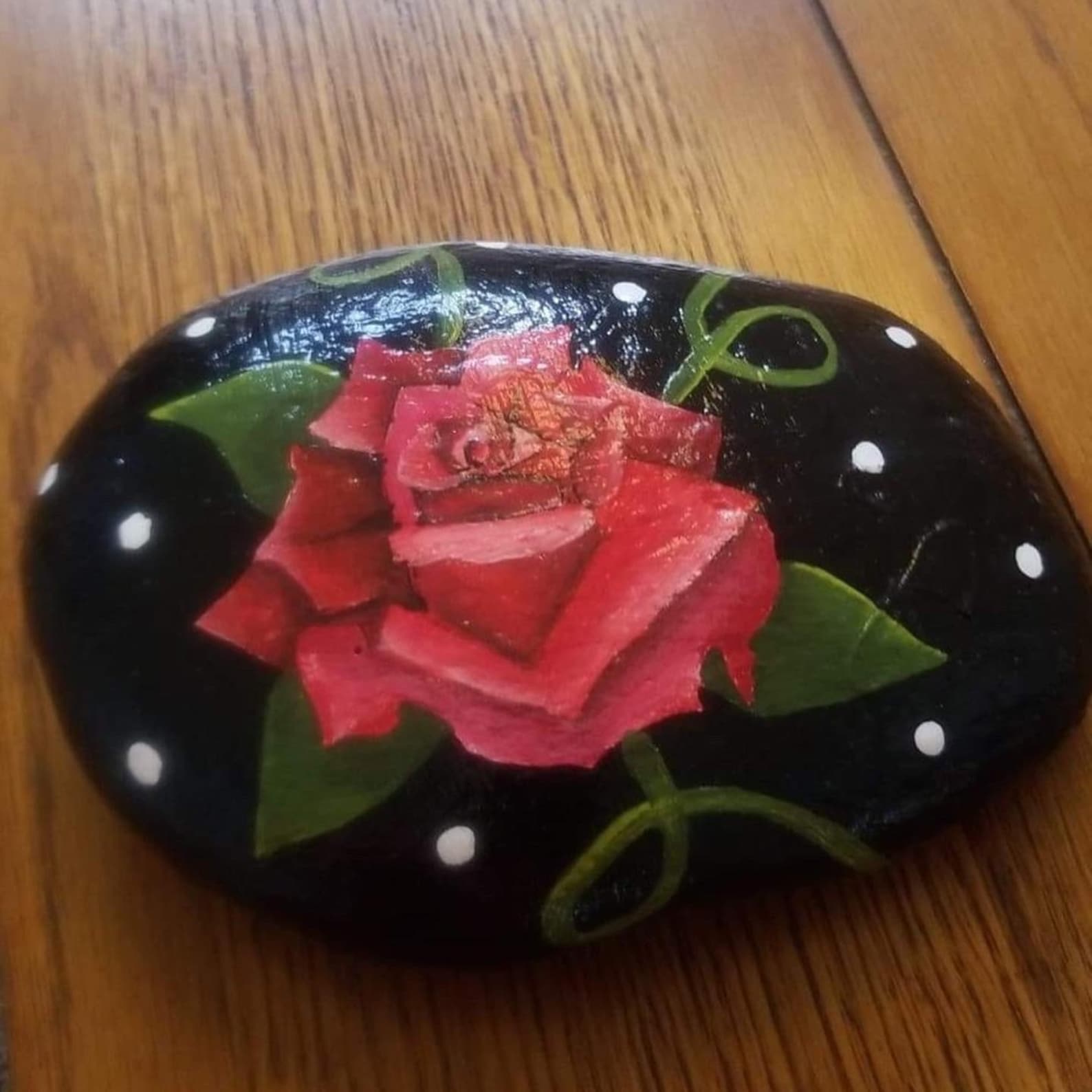 Fancy Flower Painted Rock - Etsy