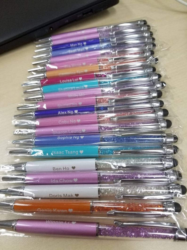 Stylus Touch Pen School Gift Present Personalised Engraved Crystal Ballpoint