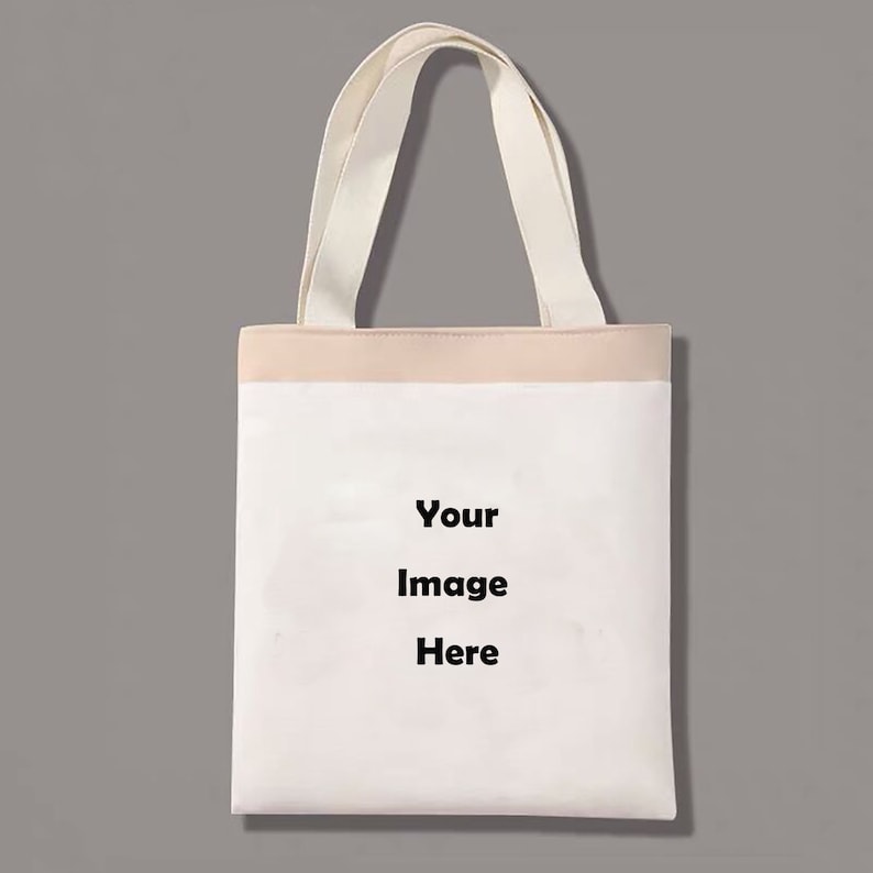 Design your own canvas tote bag adding personalized text