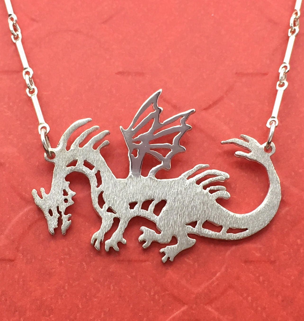 Reversible Dragon Necklace in Sterling Silver for Maleficent and Game of  Thrones Fans