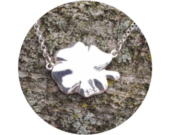 Lucky Four Leaf Clover Sterling Silver Necklace