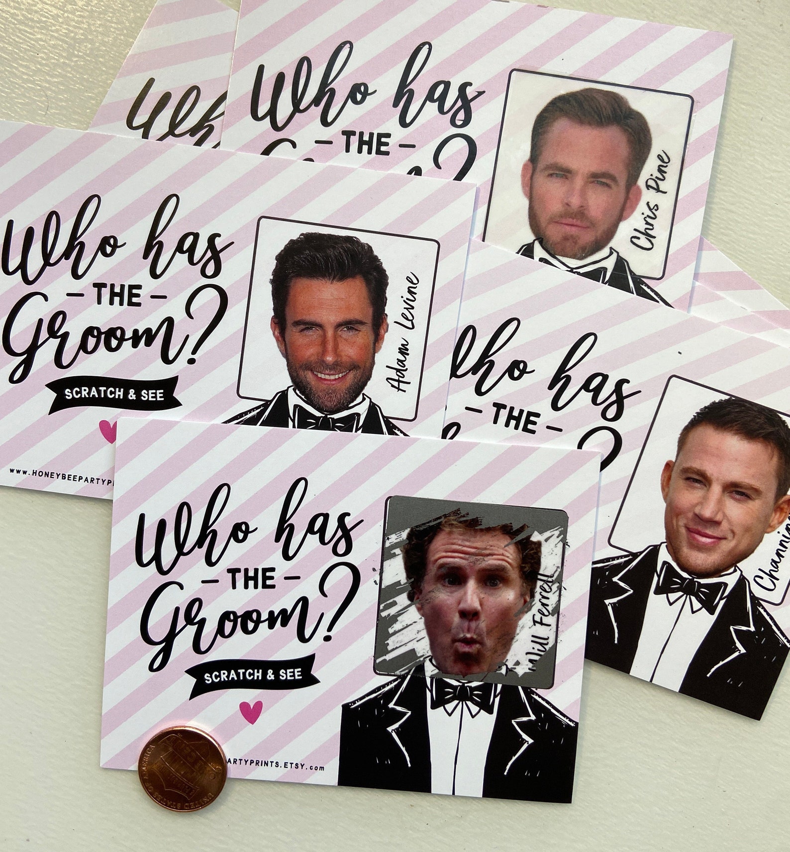 Who has the Groom Bridal Shower Game Scratch off Bridal Etsy