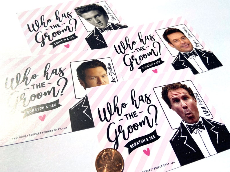 Who Has the Groom Bridal Shower Game Scratch off Bridal Etsy Australia