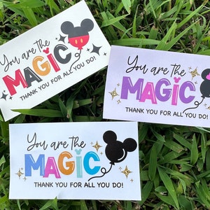 Pegatinas de agradecimiento a los miembros del elenco: "Eres la magia" / Idea de regalo de WDW / Pegatina de agradecimiento a los miembros del elenco