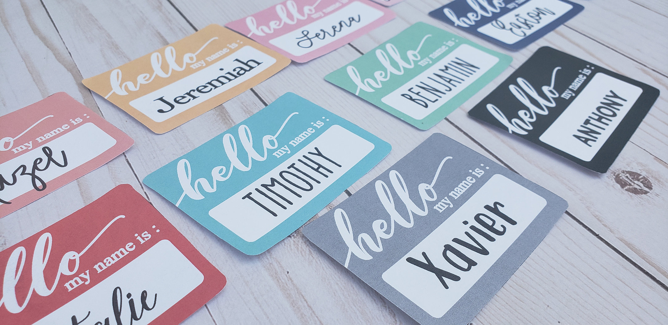 Hello my name is  sticker | Choose your Color! | baby introduction | …