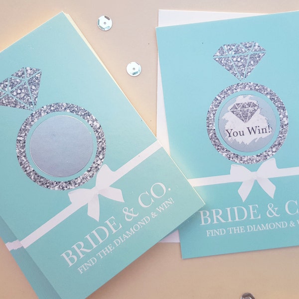 Bride & Co. Bridal Shower Scratch Off cards// Bridal Shower Games// Bachelorette Games