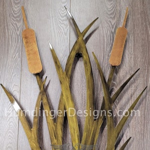 Metal Wall Art - Cattail - Typha - Bullrush - Cattails - Typha latifolia - Porch Decor Idea -  Humdinger Designs