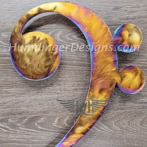 Bass Clef - Music - Music Notes - Metal Wall Art - Stainless Steel - Humdinger Designs