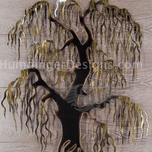 9th Anniversary (Willow) Gift - Tree of Life - Willow Tree - Wall Decor - Custom - Personalized - Carve Your Initials