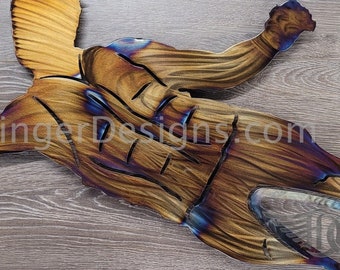 Slalom Skier Metal Wall Art - Water Ski Wall Decor - Humdinger Designs