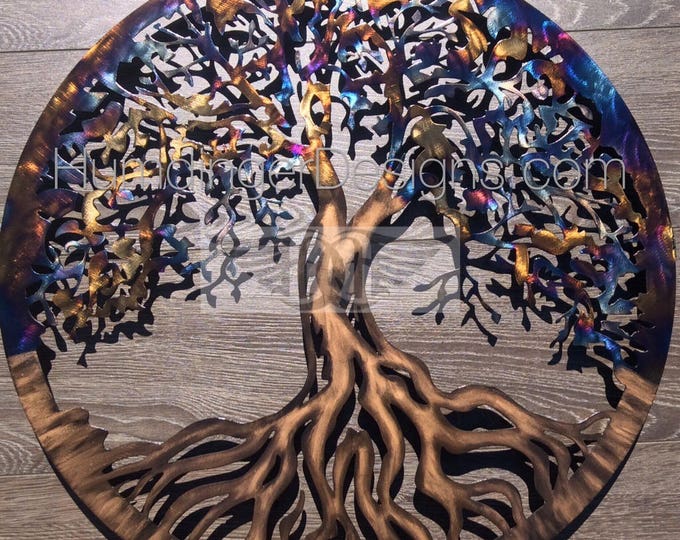 Large Metal Wall Art Tree of Life Etsy