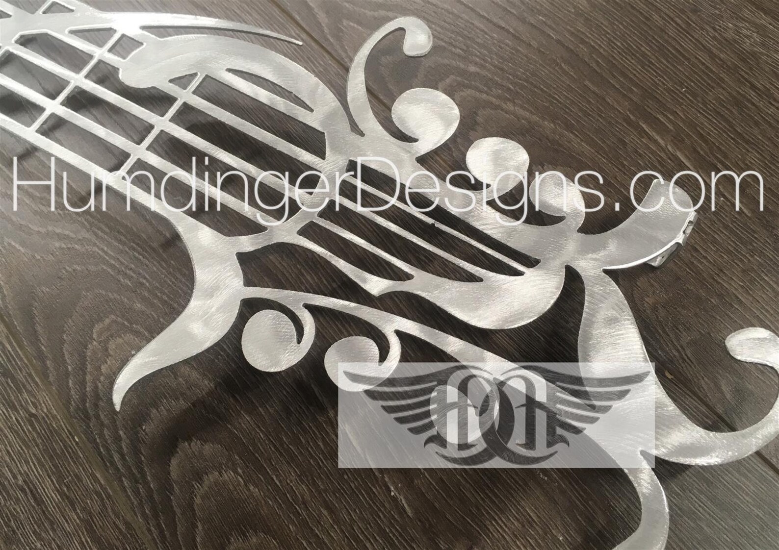 Metal Guitar Wall Art - Polished Aluminum - Humdinger Designs - Etsy