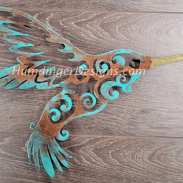 Hummingbird Metal Wall Art Metal Wall Decor - FREE SHIPPING