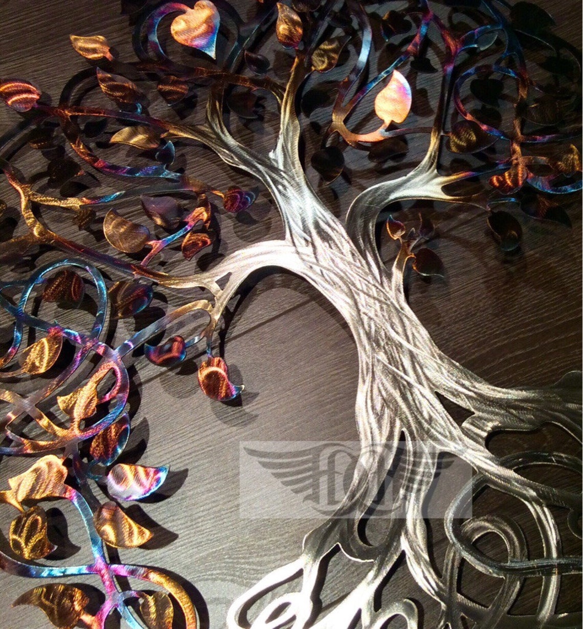 Stainless Steel Infinity Tree of Life Wall Art | Etsy