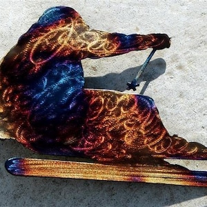 Alpine Skier Metal Art