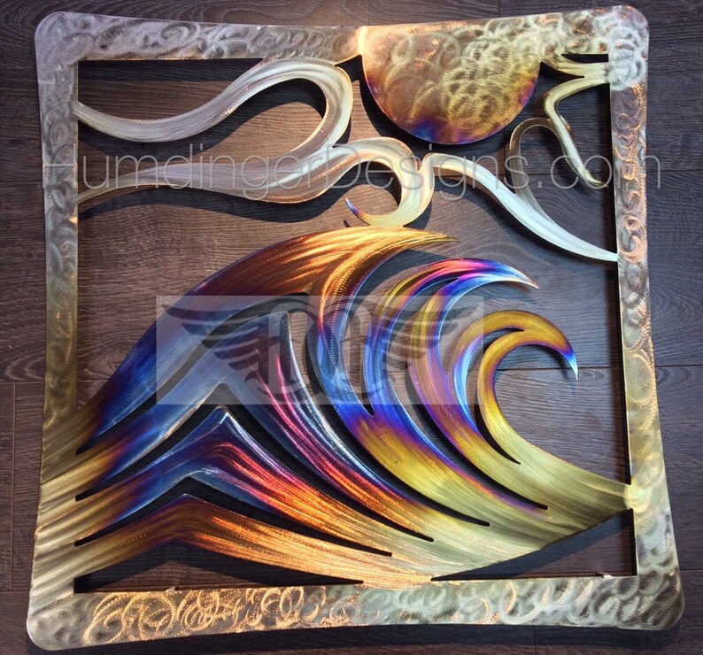 Surfing Wave Wall Sculpture Etsy