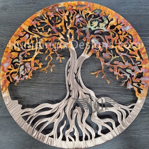 7th Anniversary - Pure Copper - Tree of Life - Seventh Anniversary - Metal Wall Art - Humdinger Designs