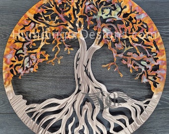 7.º Aniversario - Cobre Puro - Árbol de la Vida - Séptimo Aniversario - Arte Mural en Metal - Humdinger Designs