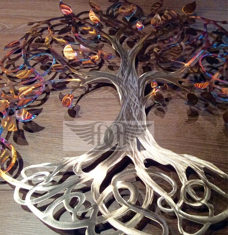 Stainless Steel Infinity Tree of Life Wall Art | Etsy