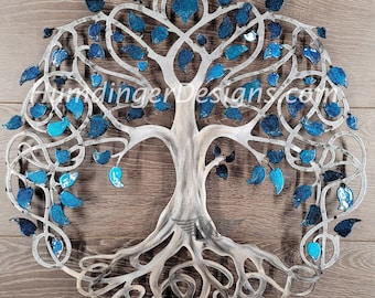 Tree of Life - Zen -  Celtic - Infinity Tree - Outoor - Indoor - Wall Art - Wall Decor - Supersonic - Blue - Purple - Humdinger Designs