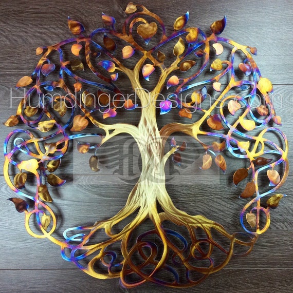 Large Metal Wall Art Stainless Steel Infinity Tree of Life Wall Art 