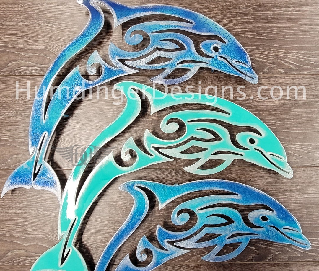 Dolphin Art - Metal Wall Sculpture - Metal Art - Marine - Ocean ...