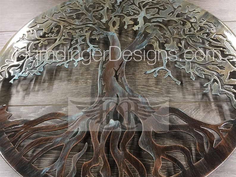 Zen Tree of Life Metal Wall Art Copper Brass Bronze Etsy