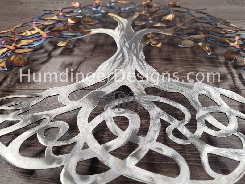 Large Metal Wall Art Stainless Steel Infinity Tree of Life Etsy