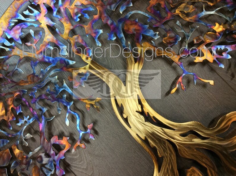 Metal Wall Art Stainless Steel Tree of Life Wall Decor Wall Etsy