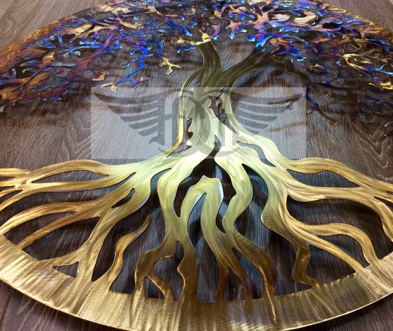 Metal Wall Art Stainless Steel Tree of Life Wall Decor Wall Etsy