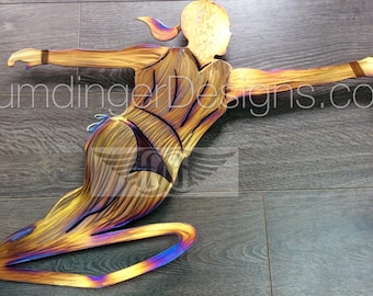 Metal Art Slalom Water Skier Wall Decor