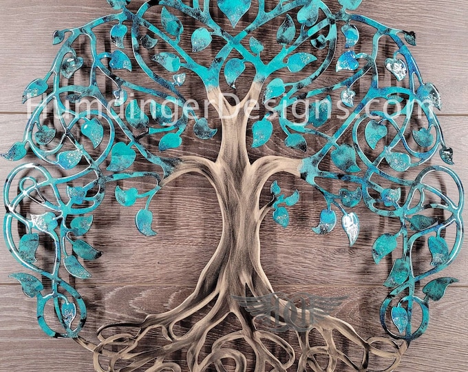 Extra Large Metal Wall Art - Infinity Tree of Life - Wall Decor ...