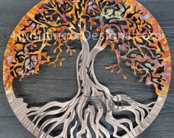 Pure Copper Tree of Life Metal Wall Art Traditional 7th Anniversary Gift - Humdinger Designs