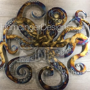 Octopus - Metal Wall Art - Marine - Wall Art - Sea Creature - Ocean Art - Octopus Sculpture - Humdinger Designs